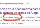 Poggi y su pretensión de bajar la edad a menores para que tengan armas .Una contradicción escandalosa 