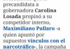 En Santa Fe ganó un Candidato PRO Narco (Pullaro)según la otra Candidata de JxC. Cinismo sin límites 