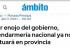 En 2001 se fue Gendarmería de San Luis , por no actuar en un corte de ruta.Adolfo era Gobernador, Alberto, Jefe de Gabinete, Poggi Ministro .Se cambiaron por puestos Policiales LIMITROFES y fortalecer la Caminera,.El papel del Gobernador actual .Que dice la Policía Provincial hoy.