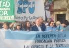 Maxi Frontera y Marcelo Sosa encabezaron la marcha a favor de la Educación Pública.Fuerte gesto político 