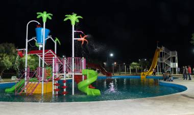 Turismo termal: Balde y su pileta con juegos acuáticos