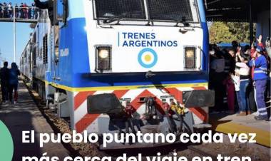 Histórico:llega el Tren a Daract. Alberto Rodriguez SAA llega en el mismo? Parece que si 