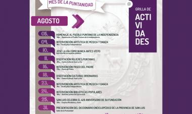 428° fundación de San Luis, grilla de eventos 