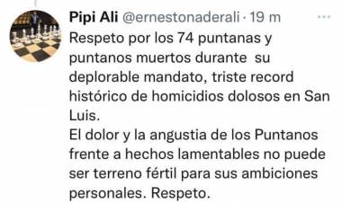 PIPÍ ALI: Poggi tuvo 74 homicidios dolosos en su gestión y habla de idoneidad .Dato mata relato 