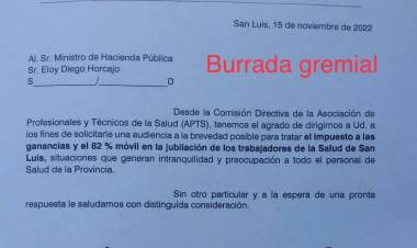 APTS : 82 % e Impuestos a las Ganancias . Reclamo erróneo y payasesco. Competencia Nacional  tiene y lo presentan en la Provincia. Ignorancia? Vender humo se llama 