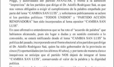 Se rompió el poggismo con el ingreso de los restos adolfistas .La incomodidad de las contradicciones 