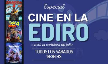 El cine gratuito en la EDIRO tiene su grilla para julio