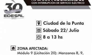 LA PUNTA: Habrá cortes de luz este sábado