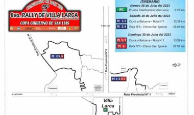 RALLY PUNTANO: Villa Larca tiene  su recorrido definido