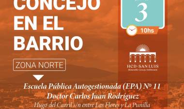  “CONCEJO EN LOS BARRIOS”: EL JUEVES 3 EN LA ZONA NORTE