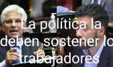 Poggi y Cacace para que los trabajadores sigan manteniendo la política.Votaron en contra de eliminar Ganancias en los sueldos 