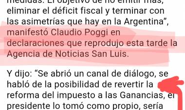 Poggi apoyó que MILEI  haga que los trabajadores sostengan la política , con la derogación del impuesto a las ganancias.