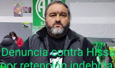 Hissa será denunciado por ATE por retención indebida de aportes sindicales.Golpe al ridículo con Gatica recargado 
