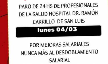 Se profundiza crisis en el Carrillo.Paro el Lunes 4