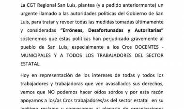 La CGT dice que Poggi toma desiciones erróneas, desafortunadas y autoritarias .Plenario de gremios con consecuencias con la.CGT involucrada