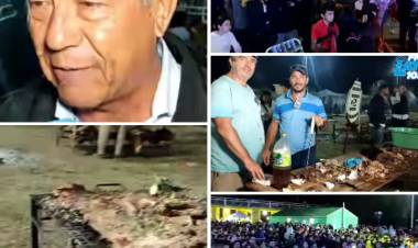 Negro Domínguez "14 mil raciones repartimos de carne con cuero .El asado más grande de Argentina? Algunos Daractenses dicen que lo van a llevar Guines Récord.Una multitud de criollada
