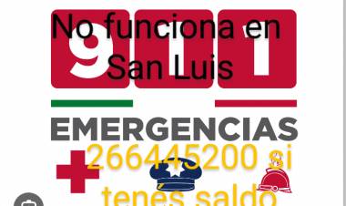 Si tenés prepago sin saldo, no podrás llamar 266452000 por emergencia.Vergonzosa situación que muestra la precariedad del Gobierno frente a la caída del 911.Si te infartas , chocas o te asaltan en San Luis hoy, date por abandonado por el estado bobo e inoperante 