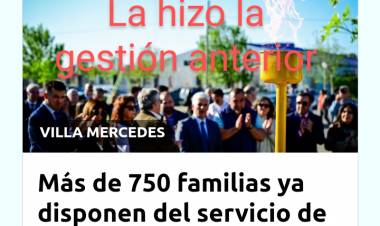 Farsa: la obra de gas de Mercedes la hizo la gestión anterior.Poggi solo prendió el mechero.