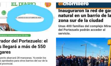 Poggi y la costumbre de inaugurar lo que dejó la gestión anterior.Otra vez prendió la mechita de gas .La cara como fierro