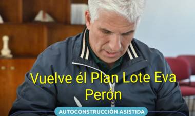 Poggi rescata él Plan Lote Eva Perón de Adolfo y otorga créditos para auto construcción.