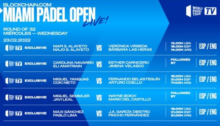 World Padel Tour 2022 inició en Miami con tres puntanos