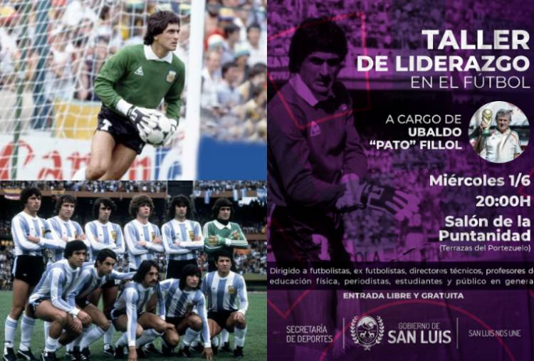 FÚTBOL: El “Pato” Fillol dará un taller sobre Liderazgo