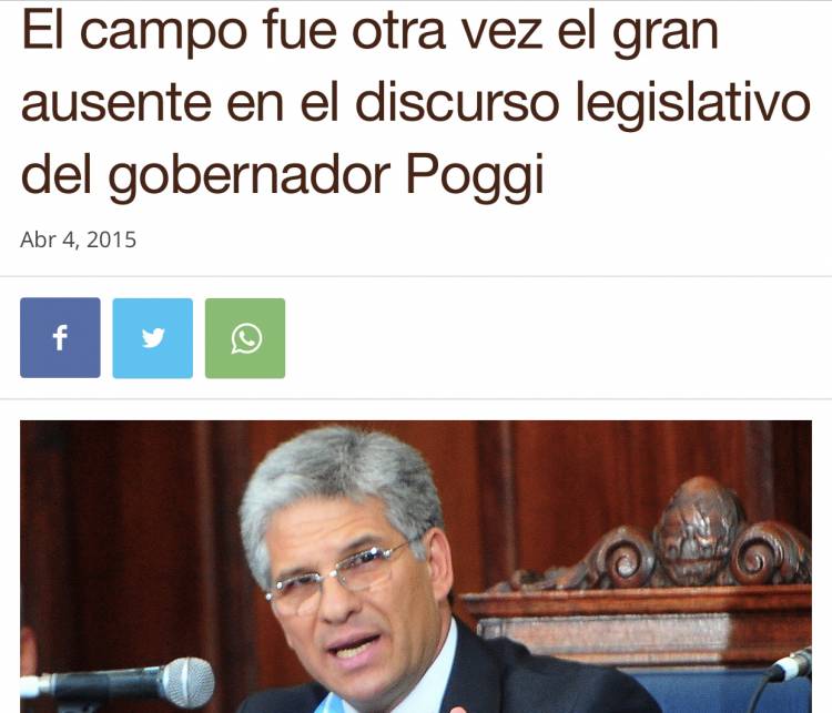 El campo y el no acompañamiento a Poggi .Celo impositivo y cero política rural .Su odio al campo que nunca fue de su agrado.