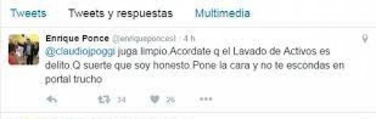 El corrupto de Poggi,hablando de corruptela.El reino del revès.El Tweet de POnce màs actual que nunca