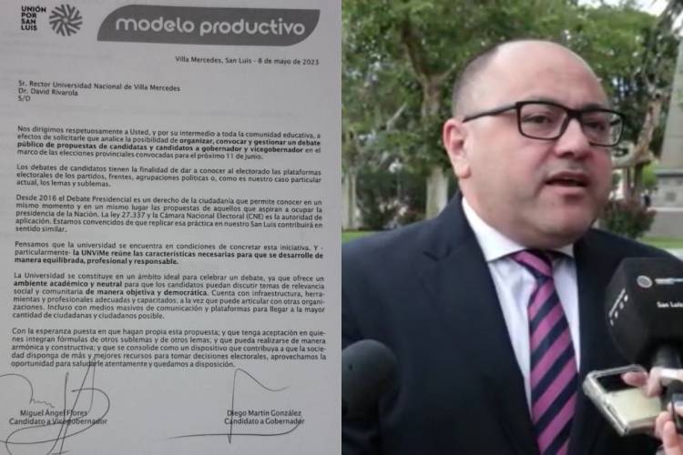 DIEGO GONZÁLEZ PIDE A LA UNVIME QUE ORGANICE UN DEBATE 