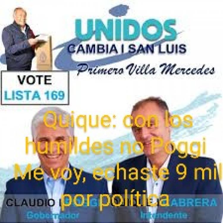 No comparto que Poggi haya echado 9 mil personas. Me voy de convergencia que no tiene nada que ver con lo que prometimos desde Todos Unidos 