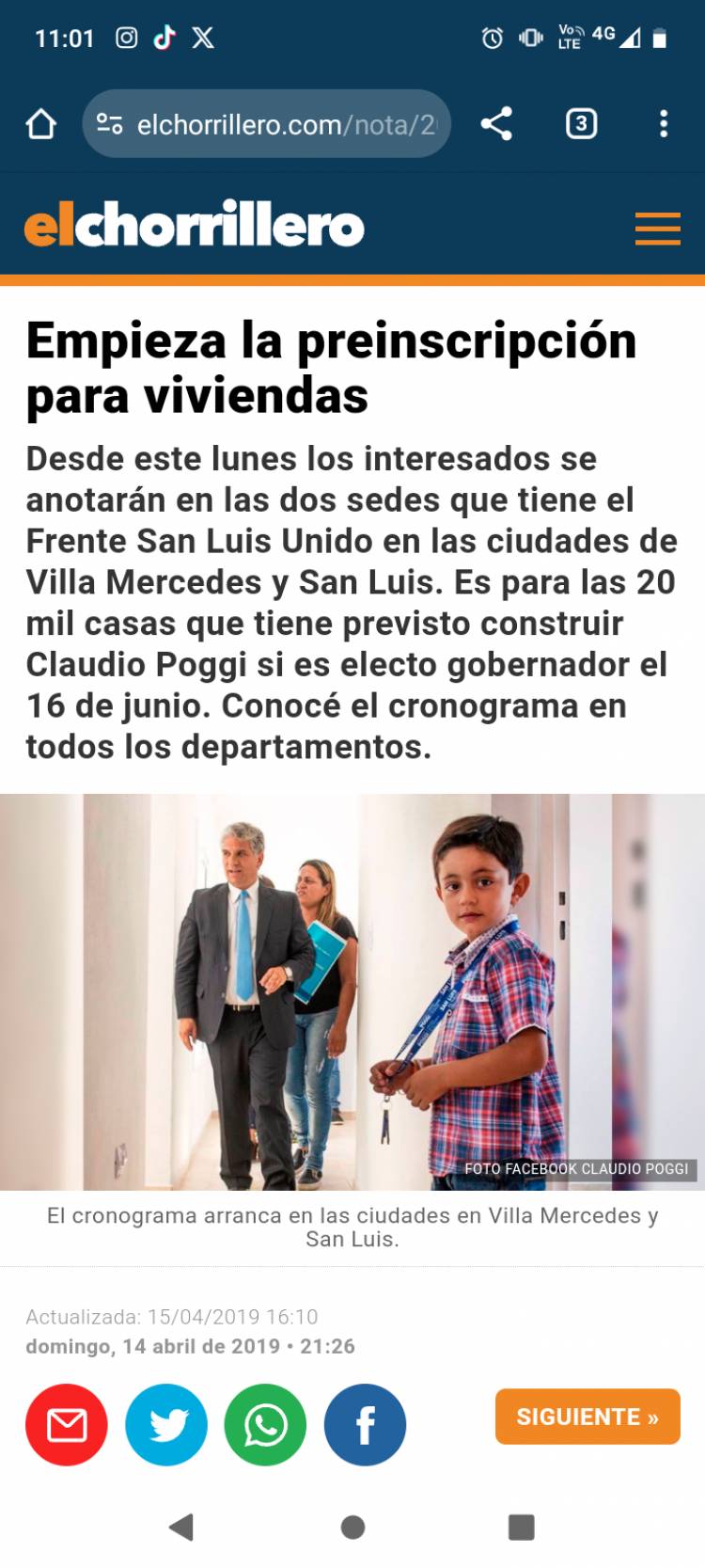 Pre Inscripción de 20 mil viviendas.La estafa electora de Poggi,  que espera sentencia judicial . Miles de Engañados  hasta hoy. La justicia busca que se prescriba.