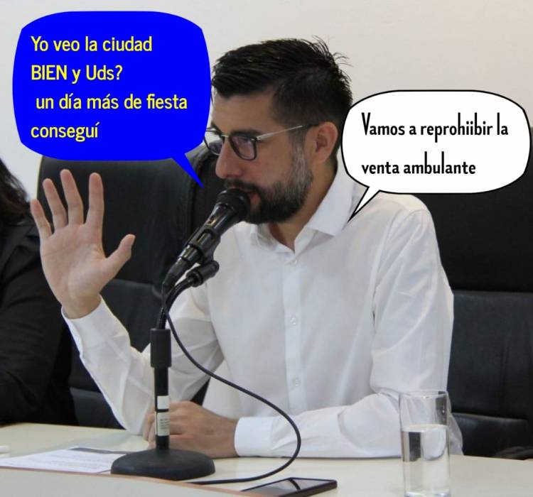 Merlo y el absurdo : está prohibida la venta ambulante. La van a reprohiibir,. Tribunera extraordinaria, mientras la Ciudad es un caos del abandono. Rodríguez y el humo de siempre, frente a una temporada muy floja por falta de ideas .