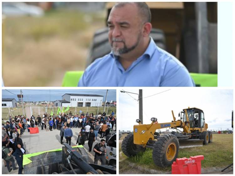Frontera como sino hubiera tenido elecciones.70 cuadras empezó a pavimentar .Poggi le agregó unos pesitos para ayudar 