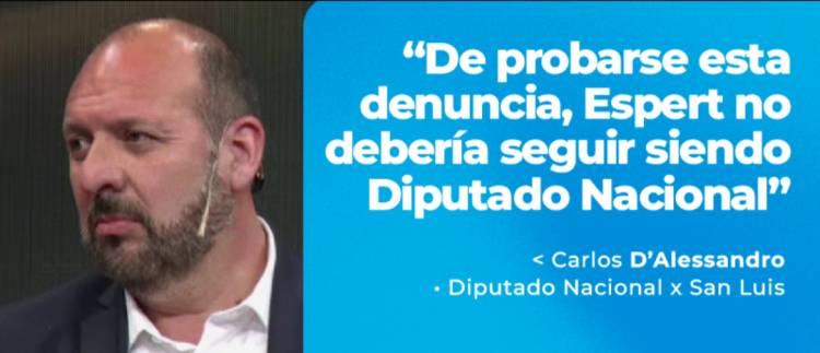 D Alessandro: Espert debe dejar la banca y Poggi explicar que hacía en San Luis  y su él avión privado en qué vino era del narco Machado 