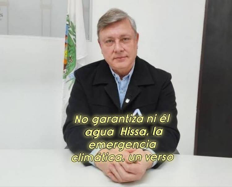 Silvestri: Hissa no puede garantizar él agua, ni limpiar la mugre y dice que se prepara para las emergencias climáticas.Otra verso. 