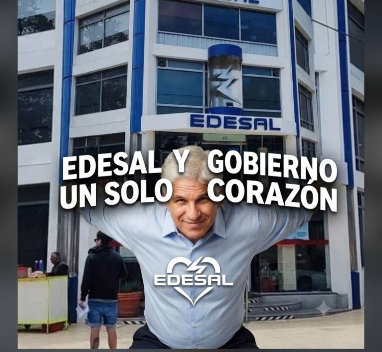 Calladito, él Gobierno autorizó otro aumento a EDESAL Ya es común que la gente pague una boleta sobre tres vencidas , para evitar él corte.