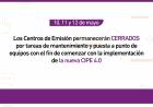 Mantenimiento programado: la CIPE se renueva