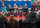 Los candidatos con la gente en el club San Lorenzo