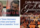 Calle Angosta Censurada sin TV . Canal 13 que transmite a Gran Hermano .