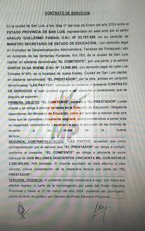 Poggi esquiva hoy los docentes en Villa Mercedes y estará solo una hora  en la tarde noche.El escándalo de pagarle a la esposa jubilada  de un funcionario en Educación, ha indignado a la Comunidad Docente.