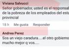 Una empleada Judicial de años culpó a Poggi de hacer pobres a los Estatales.La opinión en las redes que golpea el cinismo del Gobierno 