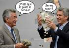 Festival de Bonos de Poggi,  ante la crítica de Alberto de usurero.Dijo  que no le paga al empleado público lo que debió ser .Tenía razón, por la reacción del Gobierno.