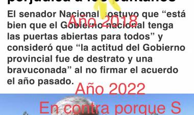 Poggi contra el consenso fiscal que no firmó San Luis.Otra camaleónica levantada de mano inentendible.Ahora en contra porque le deben a San Luis  