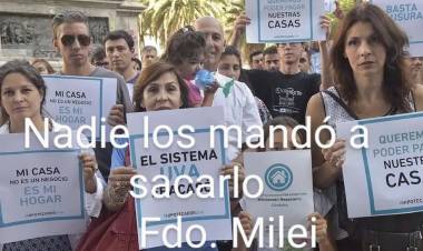 MILEI "Hipotecados UVA , nadie les puso un revolver para que lo sacaran, arreglensé ""El estado no los rescatará"Drama heredado de un negocio de Macro-Bancos