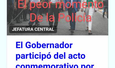 Hicieron ir a la Policía por sus 166 años en su peor momento.Miserias, persecución y muertes sin sentido .Nada que festejar, dice un Comisario 