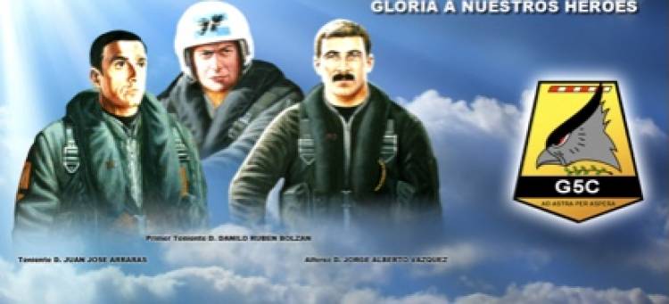 La V Brigada Aérea y el recuerdo de sus caídos en Malvinas