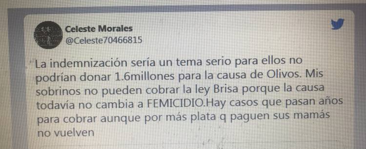 Caso Magalì;no importaba la verdad,solo bastardear para cobrar indemnizaciones y pensiòn.Clarito tweet que delata lo que se pensaba.