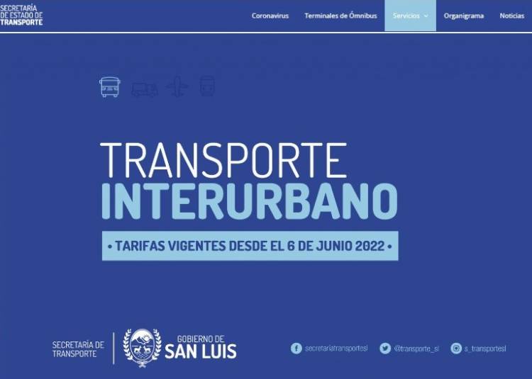 Nuevos valores para el boleto interurbano