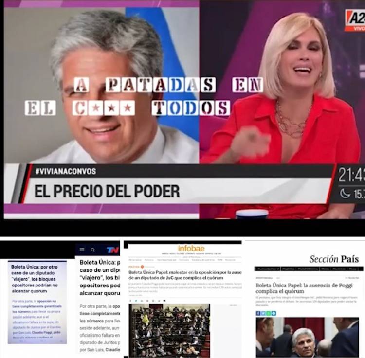 A quien le importa la Boleta Unica?Poggi, retado por Canosa, obediente, sentadito.Papel de ridìculo.
