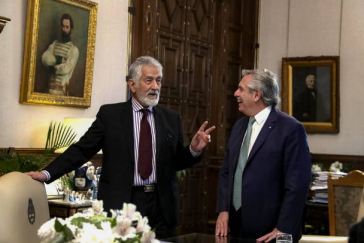  El Alberto con el presidente en Casa Rosada